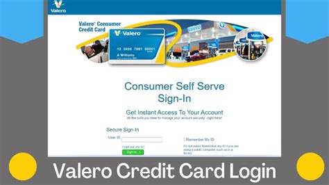 valero credit card login|More.